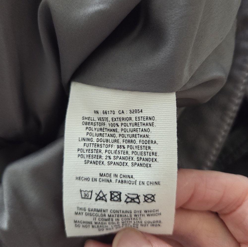 Women's Anthropologie Hei Hei Gray Faux Leather Jacket Small - Picture 9 of 16